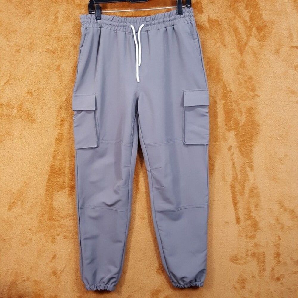 SOVEREIGN CODE Joggers Mens Medium Grey Drawstring Cargo Water Resistant Stretch